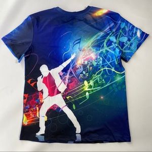 Laidipas Mua Syaimn unisex  3D short sleeve music singer dance top S